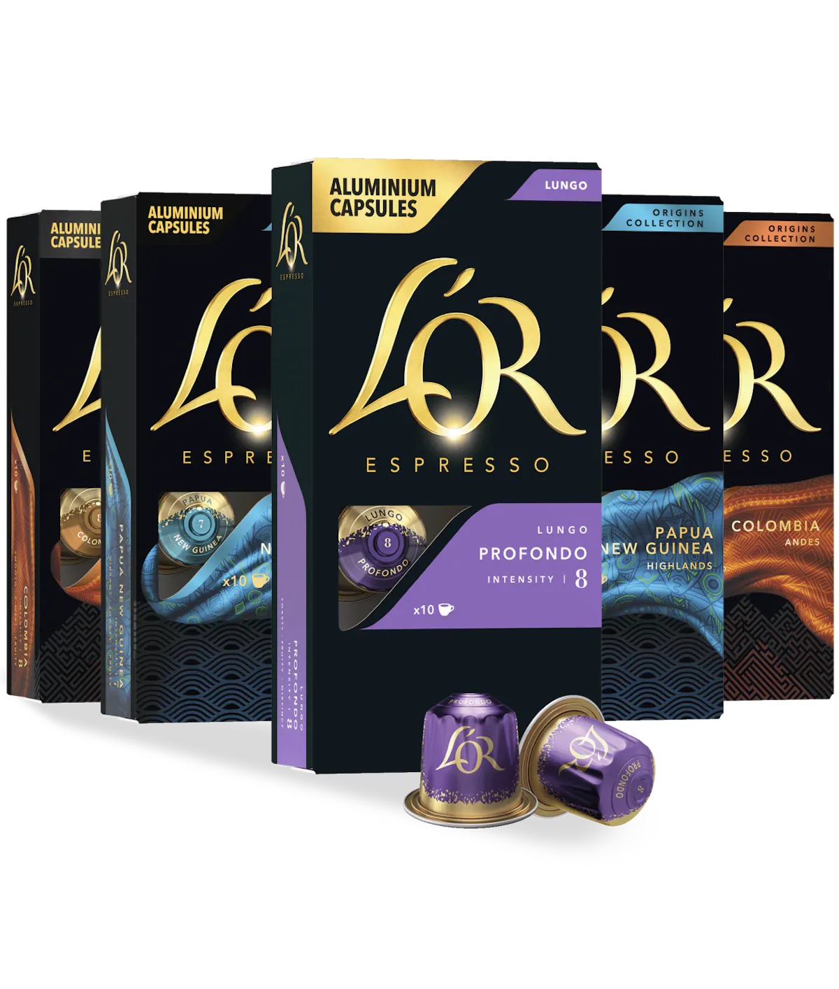 Lérè Espresso capsules packaging on a white background