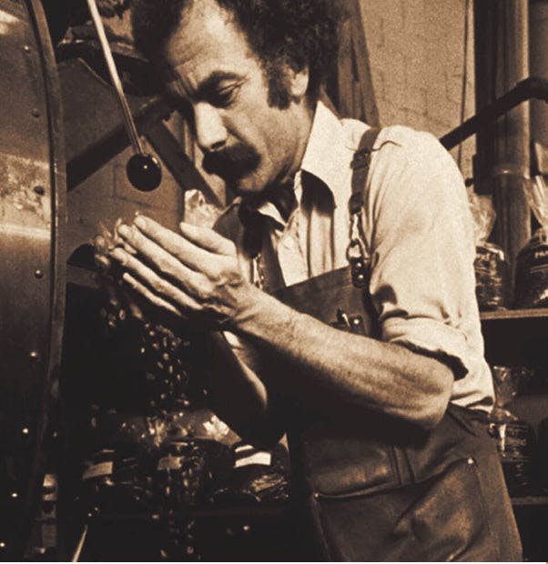 OUR COFFEE REVOLUTION 58 Jim Reynolds analyzing coffee beans