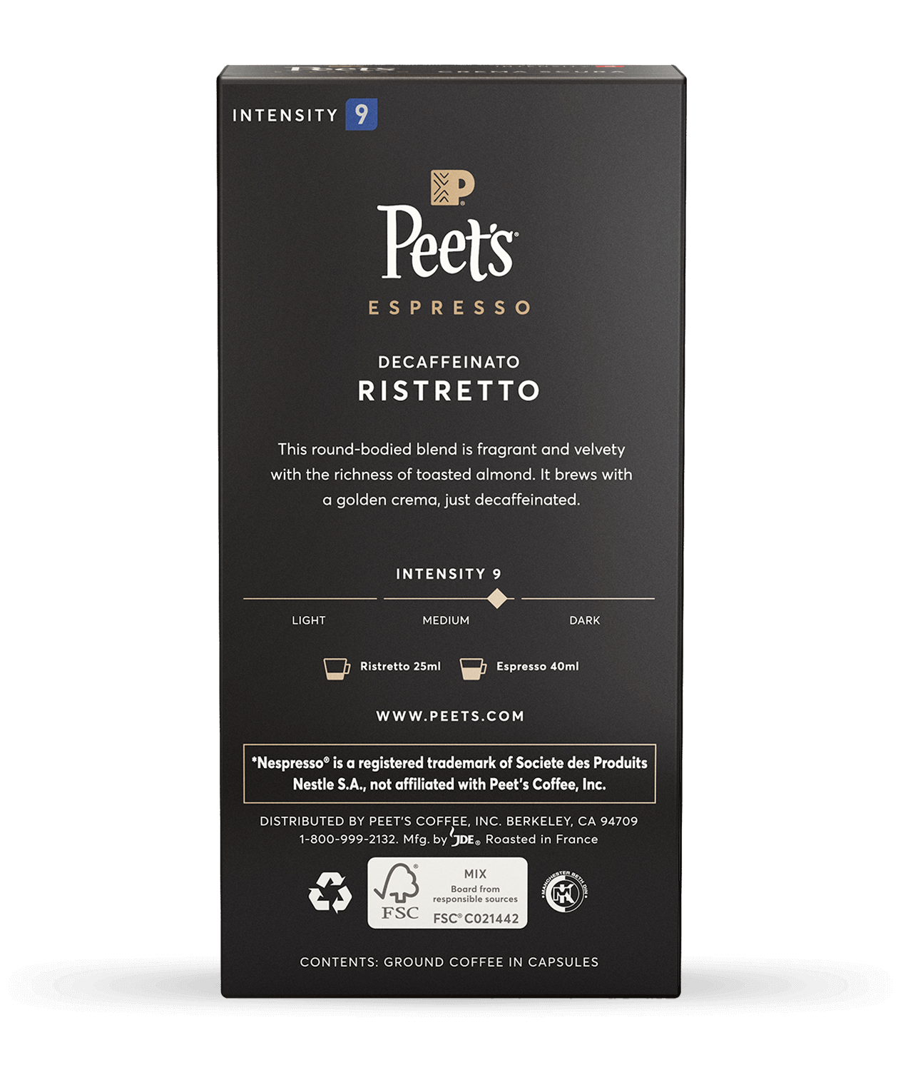 Peet's Nerissimo Nespresso® Capsules 