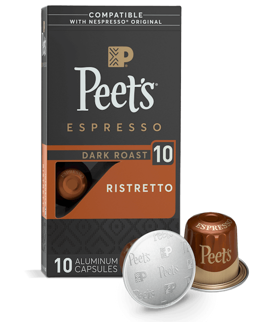 10-Count Peets Ristretto Espresso Dark Roast Capsules